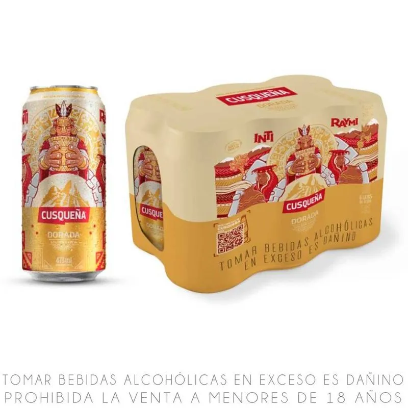 CERVEZA CUSQUEï¿½A DORADA 473ML INTI RAYMI